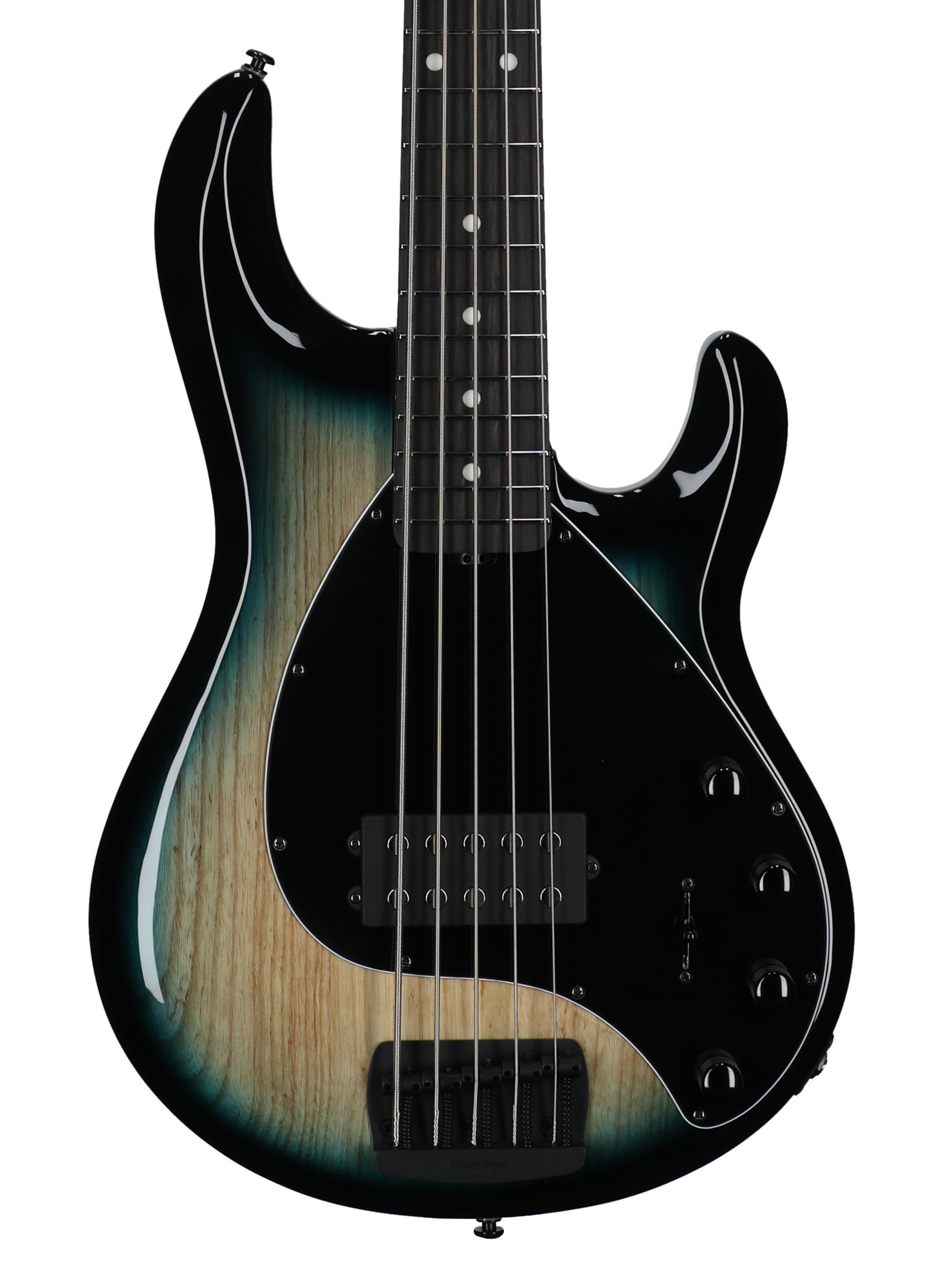 Music Man StingRay Special 5 5-String Bass with Mono Case Mean Blue Burst View 2