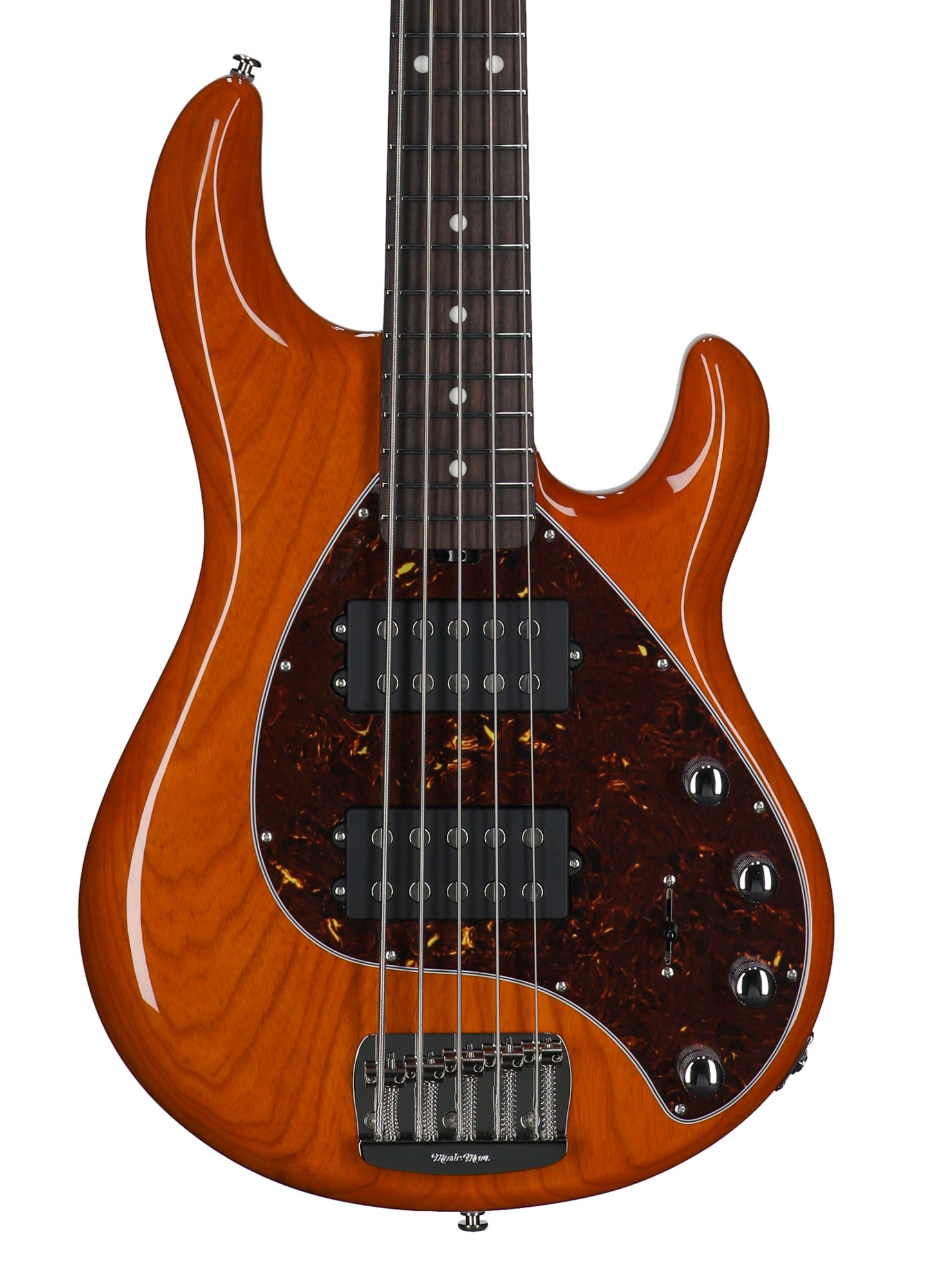 Music Man StingRay Special 5 HH 5-String Bass with Mono Case Translucent Orange View 2