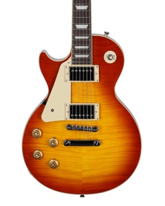 Epiphone Inspired by Gibson Les Paul Standard 50s Figured Left-Handed Guitar with Bag Washed Cherry Sunburst View 2