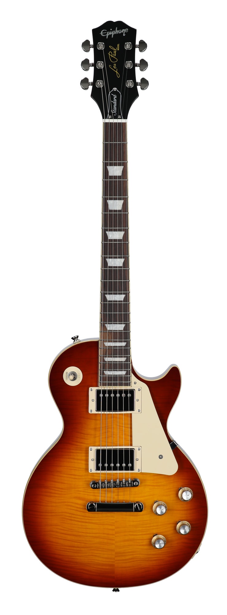 Epiphone Inspired by Gibson Les Paul Standard 60s Figured Guitar with Gig Bag Iced Tea Burst