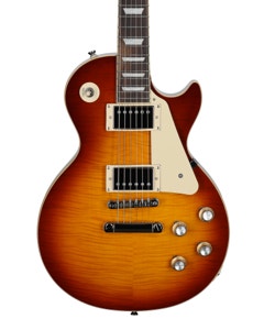 Epiphone Inspired by Gibson Les Paul Standard 60s Figured Guitar with Gig Bag Iced Tea Burst View 1