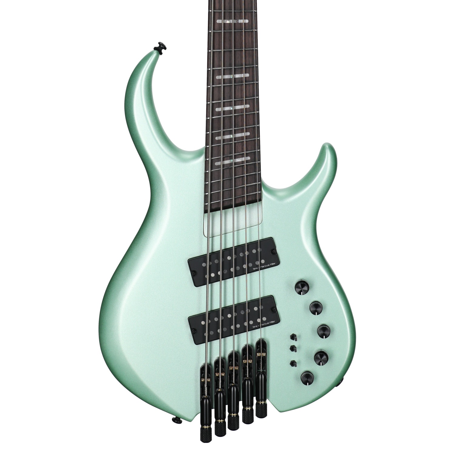 Sire Marcus Miller M6 Headless 5 String Bass Guitar Surf Green View 2