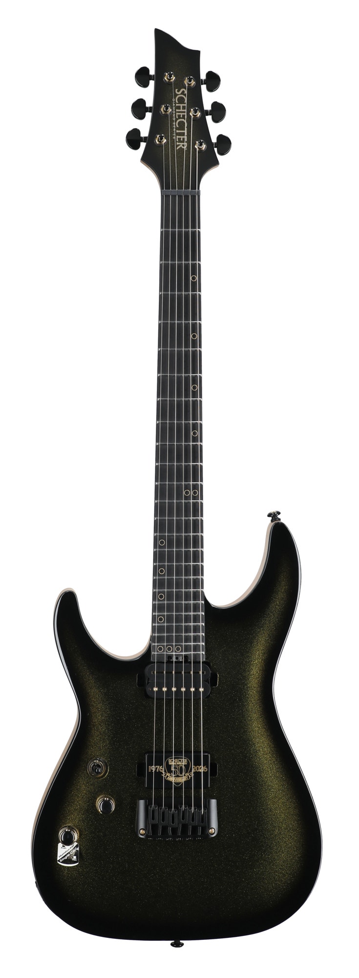 Schecter C-1 50th Anniversary Left-Handed Electric Guitar Gold Burst