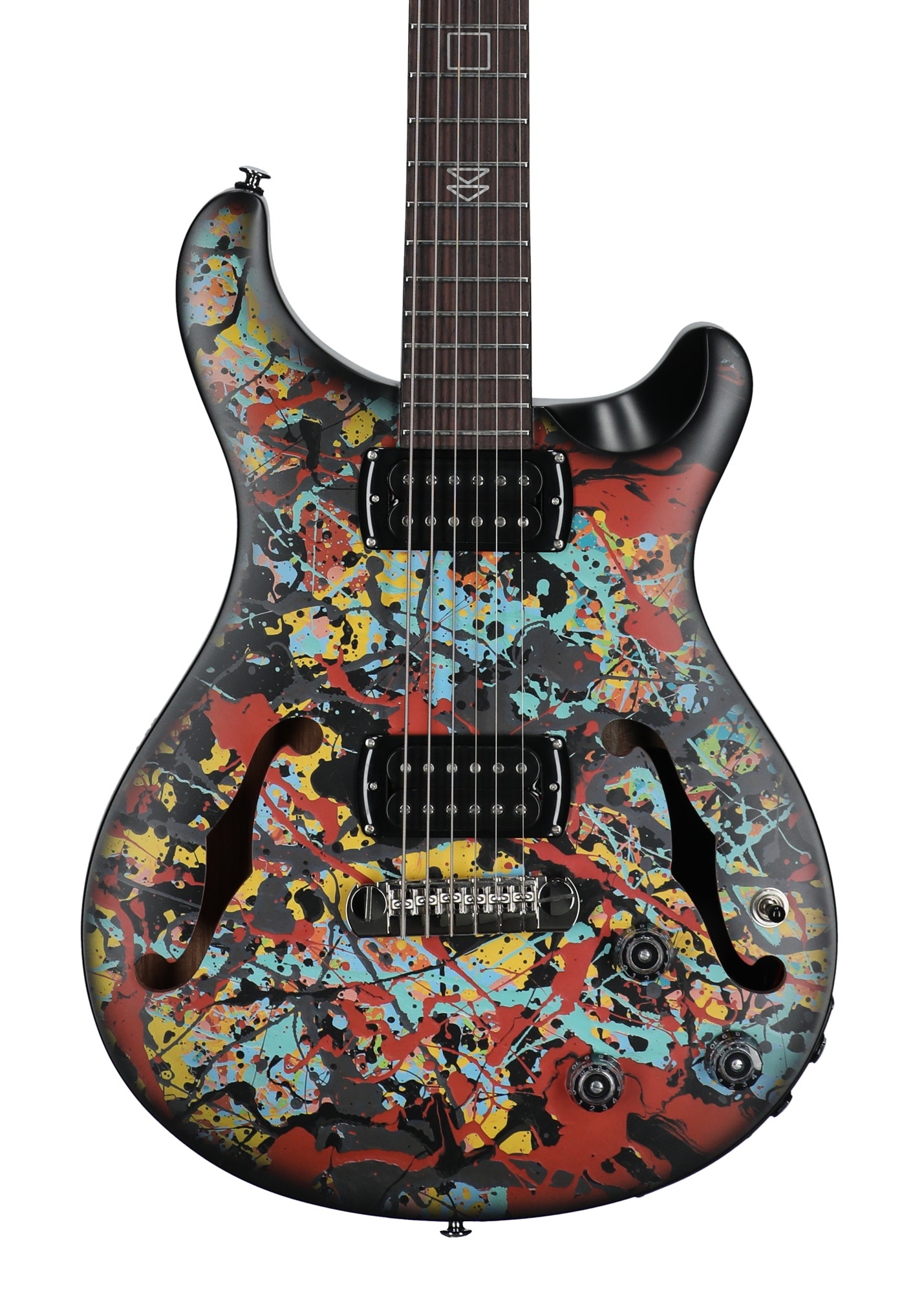 PRS SE Ed Sheeran Hollowbody I Baritone Guitar with Gig Bag Cosmic Splash View 2