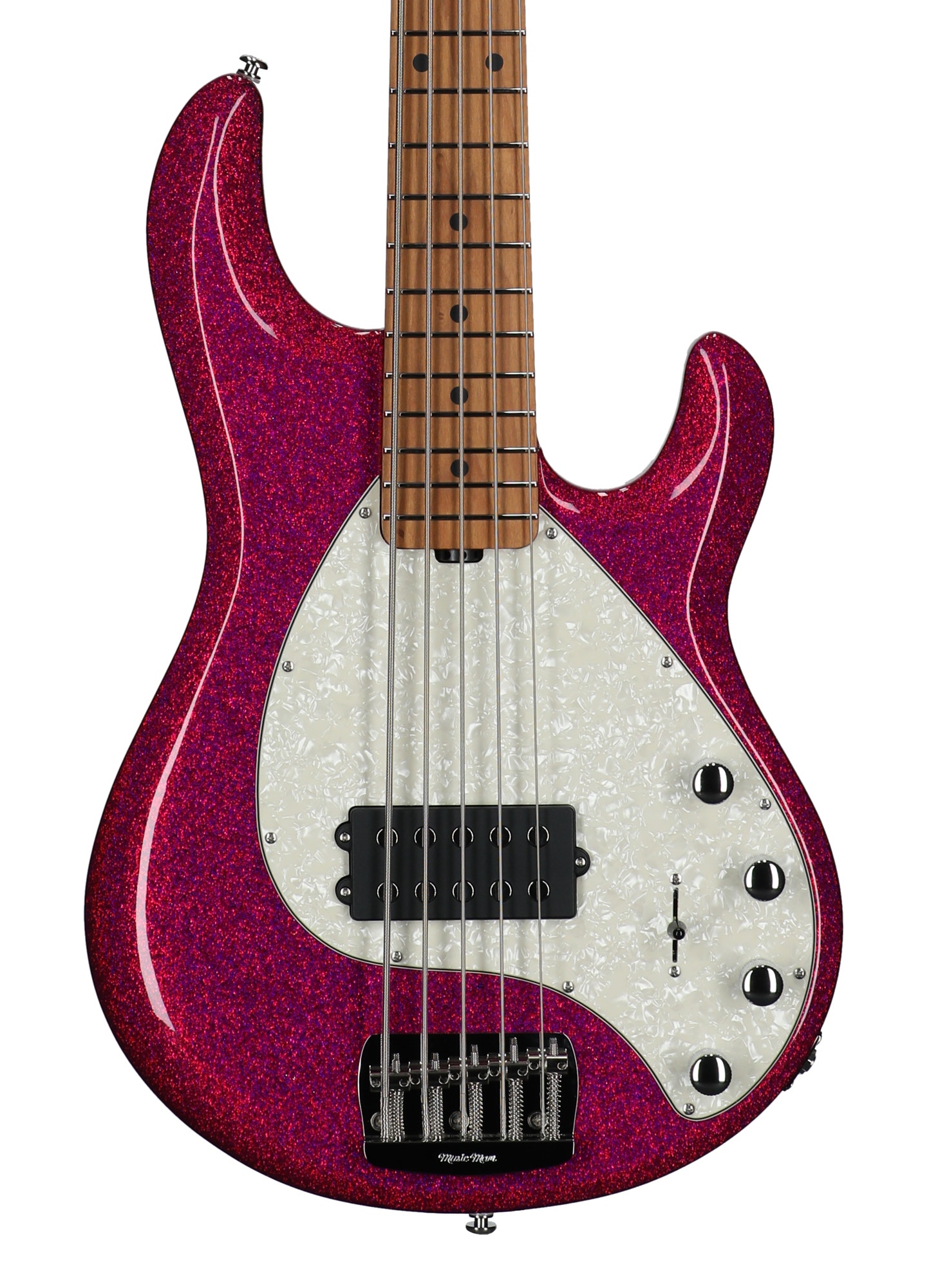 Music Man StingRay Special 5 5-String Bass with Mono Case Soda Pink Sparkle View 2