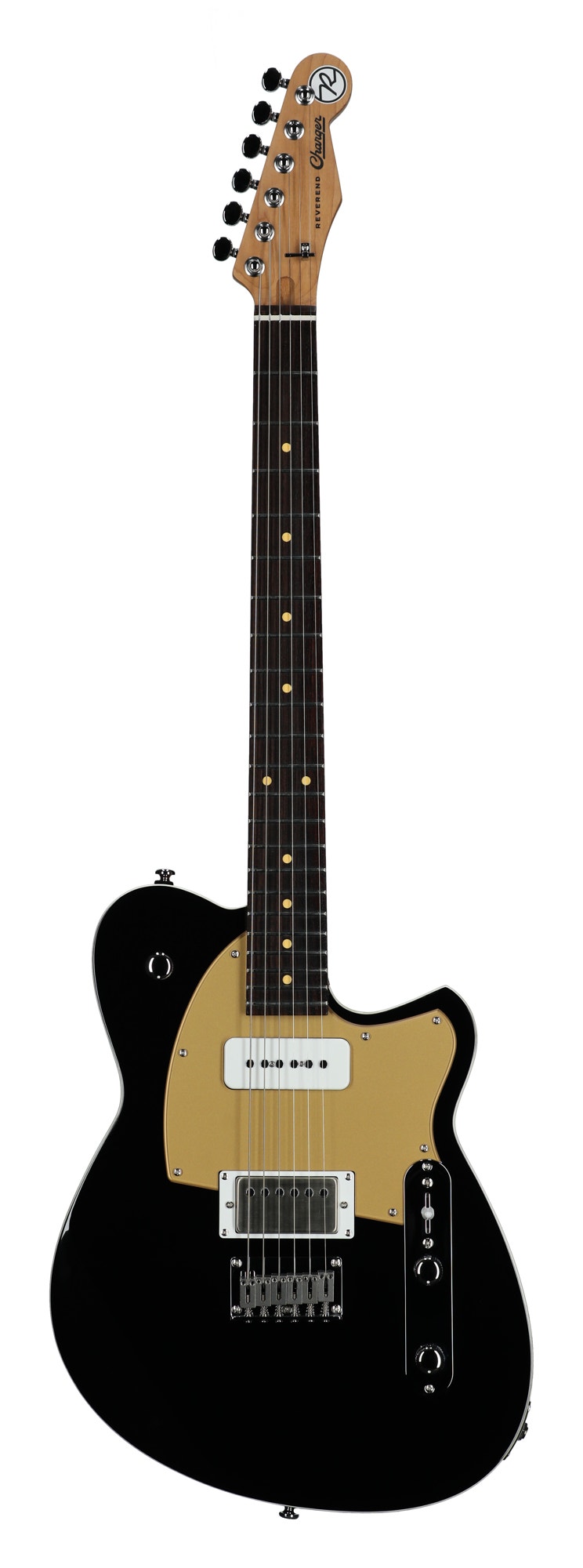 Reverend Charger H90 Electric Guitar Midnight Black