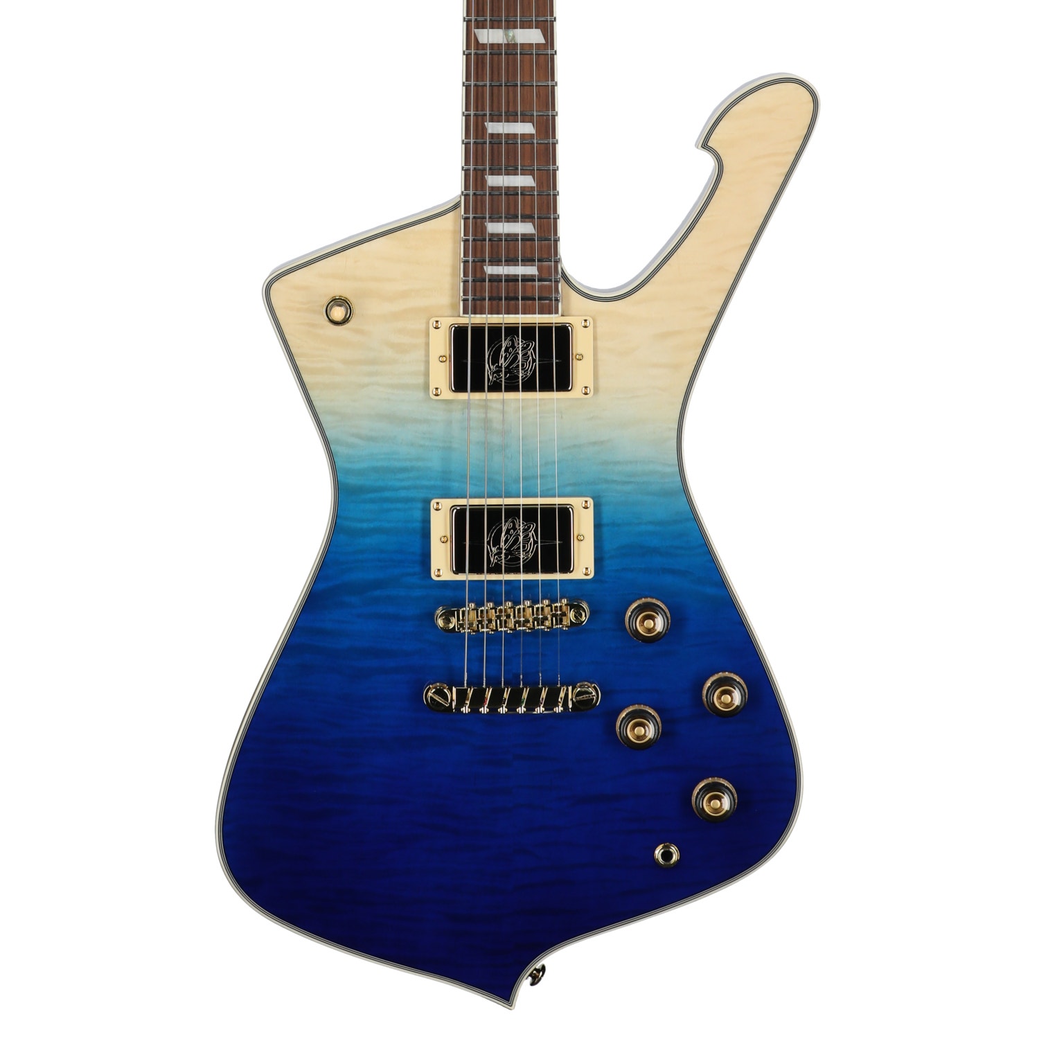 Ibanez Iceman IC420 Electric Guitar with Bag Trans Blue Gradation View 2
