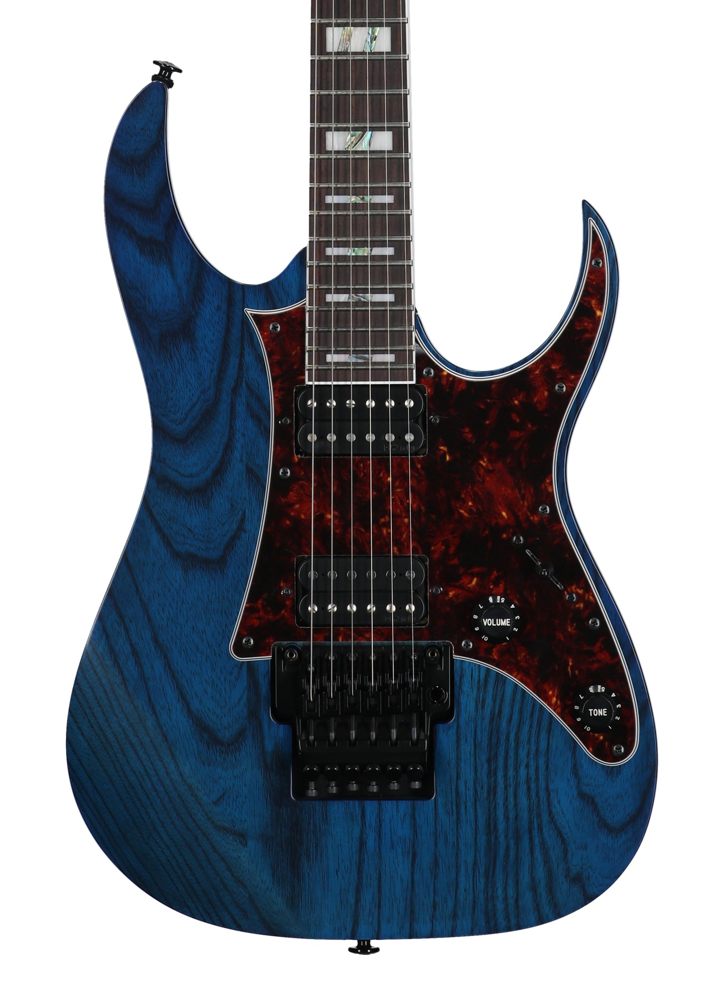 Ibanez Prestige RG653DX Electric Guitar with Case Deep Blue Flat View 2