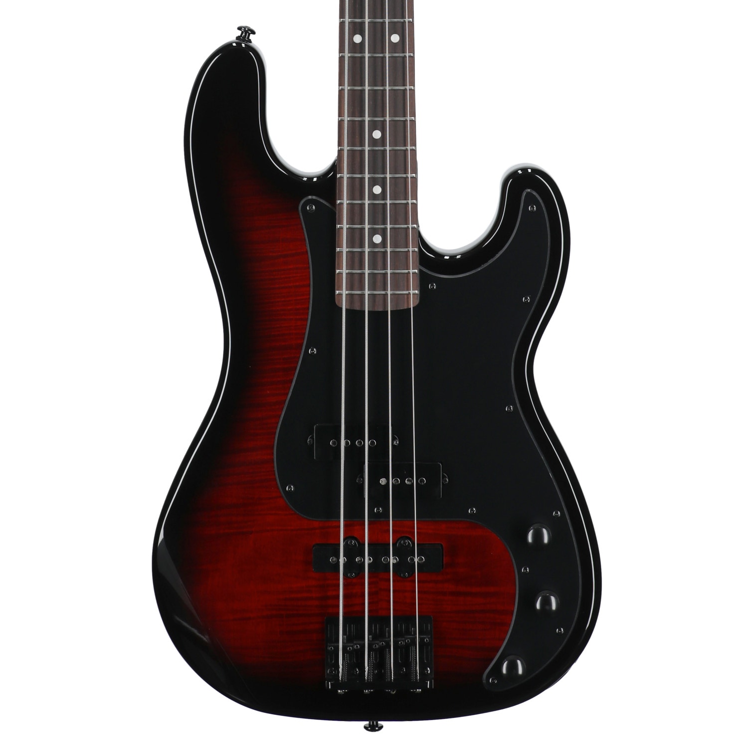 ESP LTD Surveyor-204DX Bass Guitar Red Burst