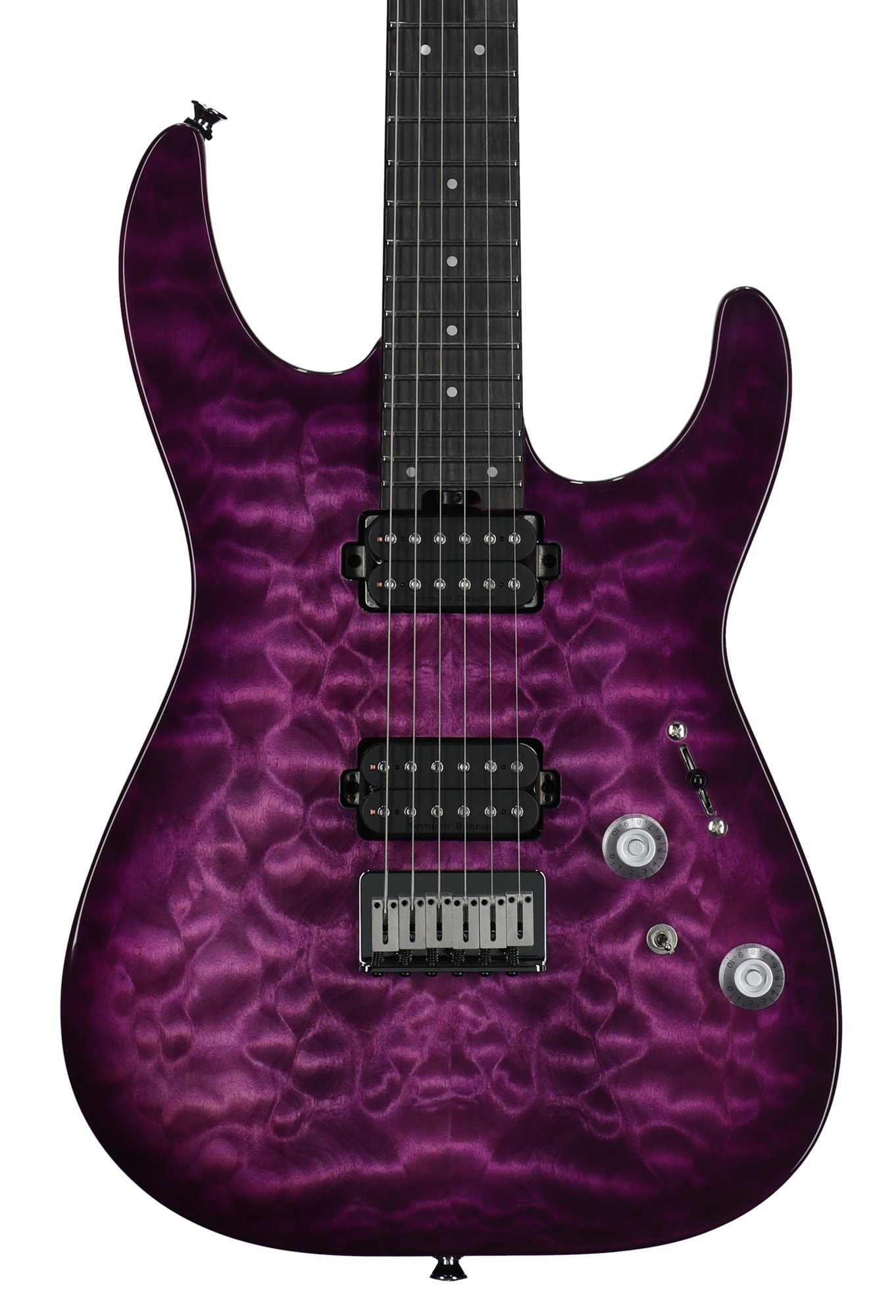 Charvel PM Plus DK24 HH HT QM Electric Guitar with Gig Bag Violet Radiance View 2