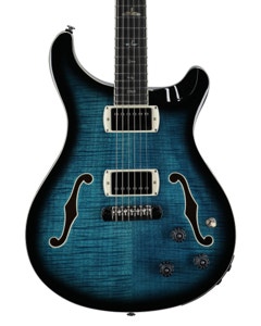 PRS SE Hollowbody II Piezo Guitar with Case Peacock Blue View 2