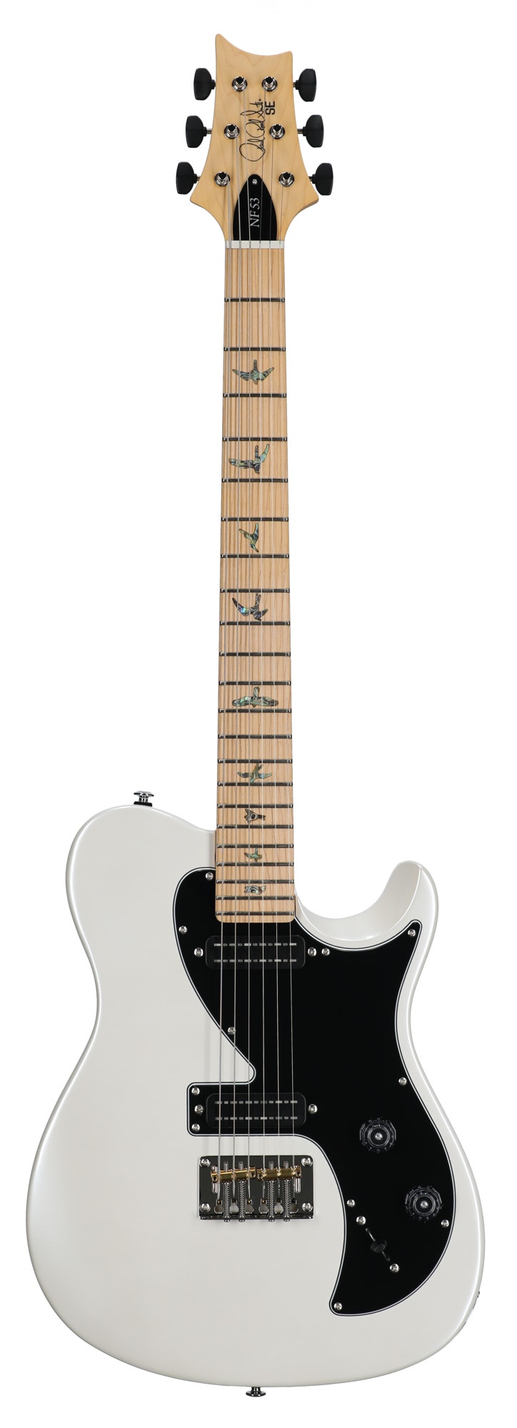 PRS SE NF 53 Pearl White with Gigbag View 1