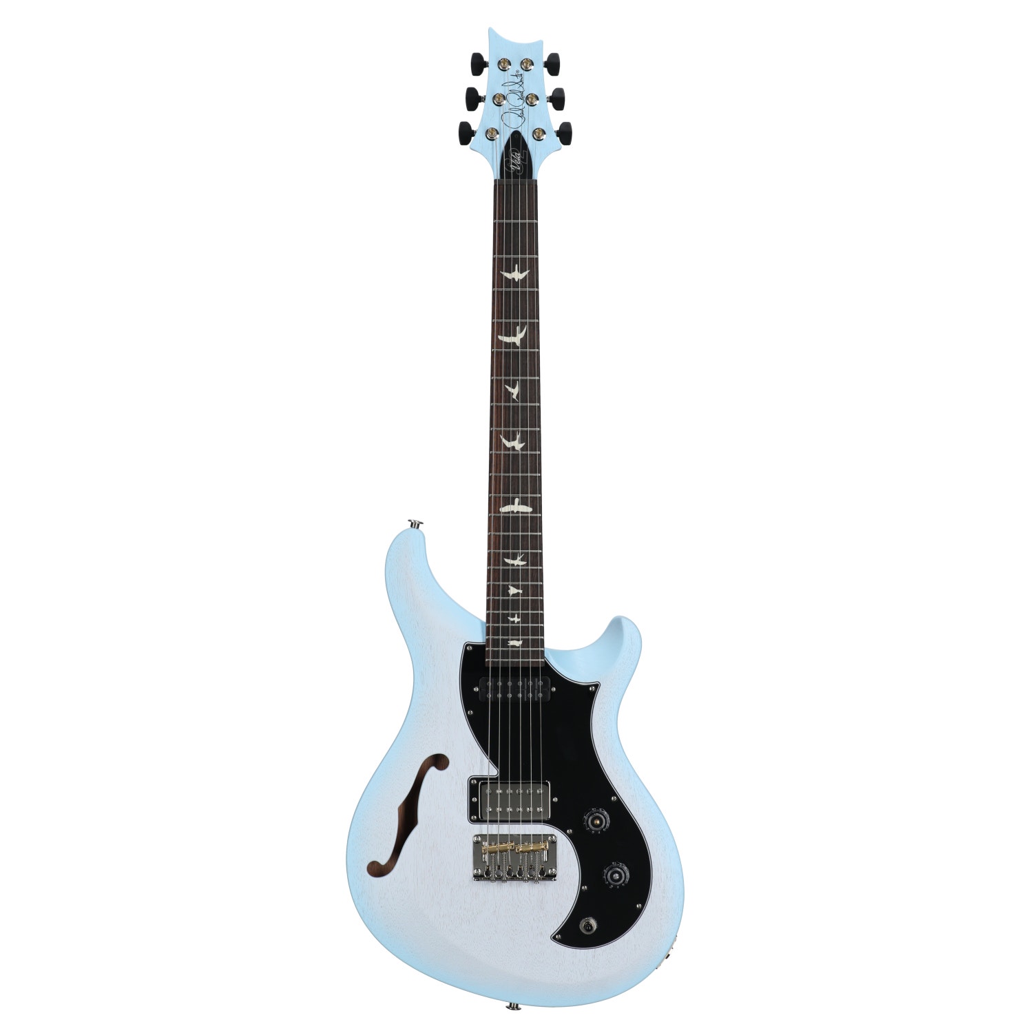 PRS S2 Vela Semi Hollow Body Guitar Satin Cloud Burst with Gig Bag View 1