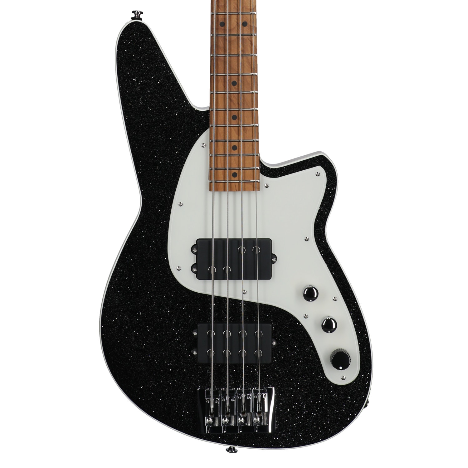 Reverend Mercalli 4 Bass Guitar Black Sparkle View 2