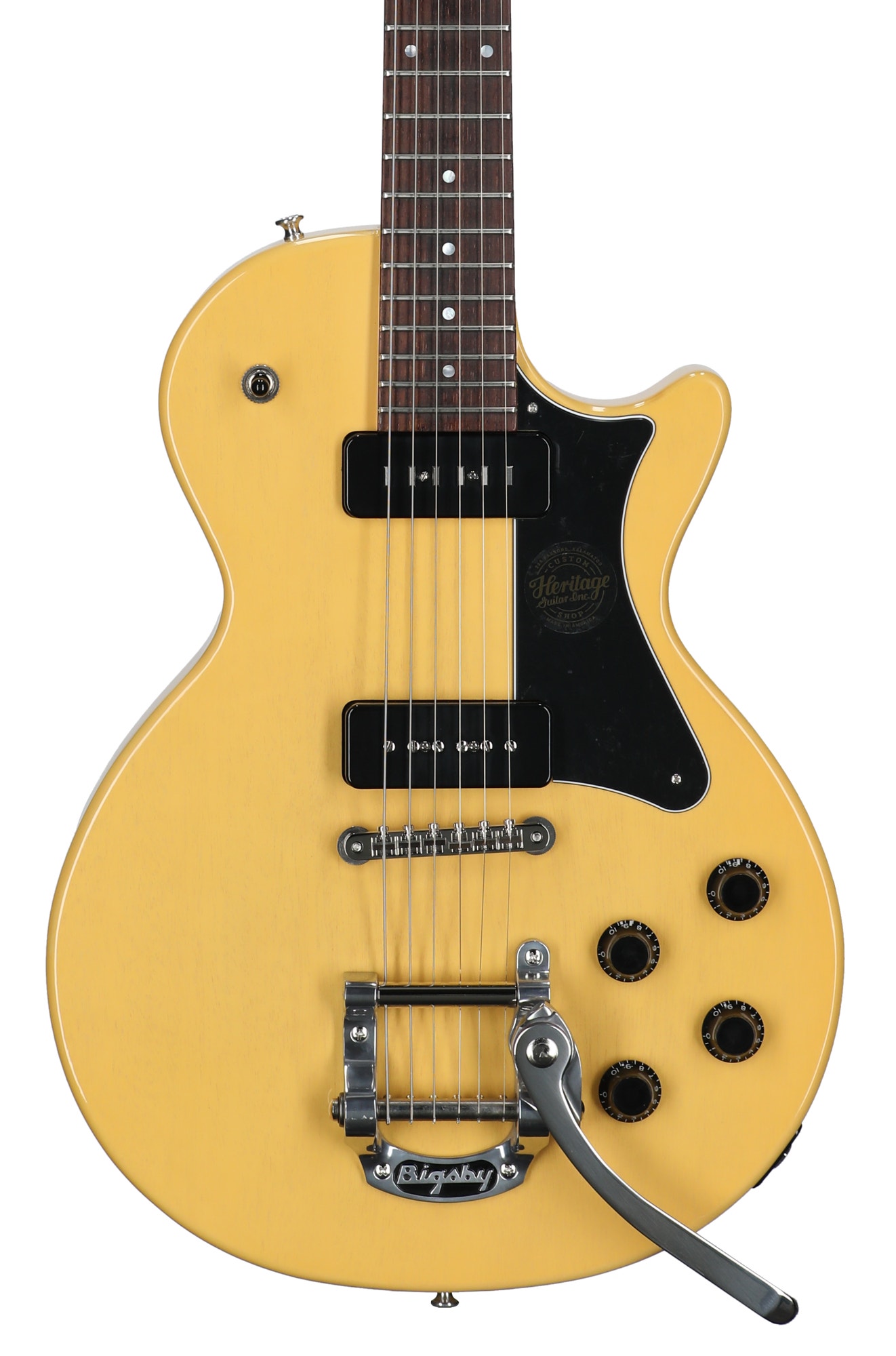 Heritage Custom Shop H-137 Electric Guitar Yellow View 2