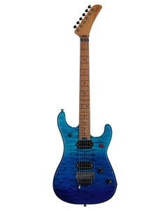 EVH 5150 Deluxe QM Quilt Maple Baked Maple Floyd Rose Guitar with Bag Pacific Drift