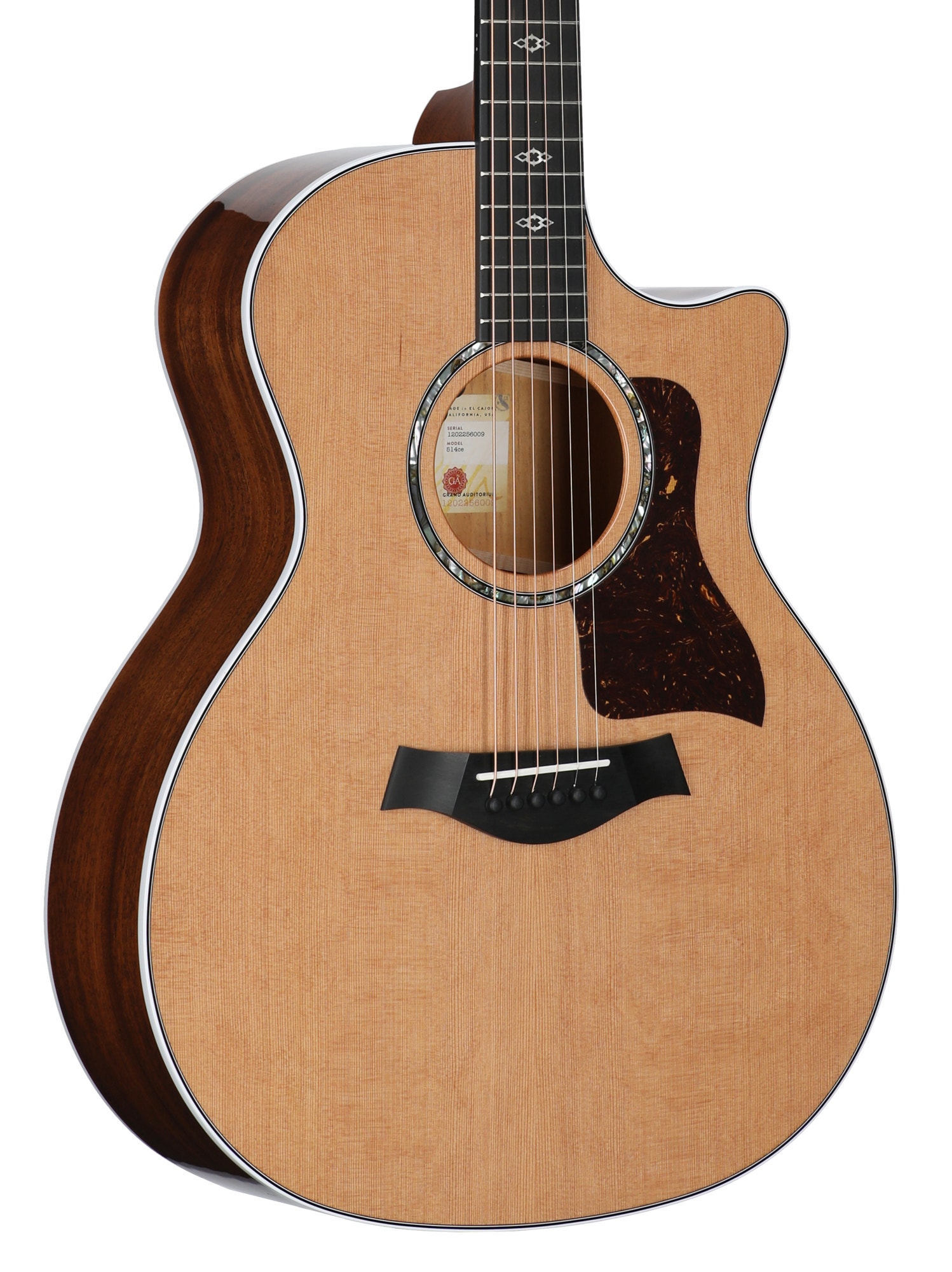 Taylor 514ce Next Generation Grand Auditorium Acoustic Electric Guitar with Case View 8