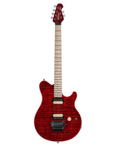 Ernie Ball Music Man 30th Anniversary Axis Guitar with Case Trans Red Quilt