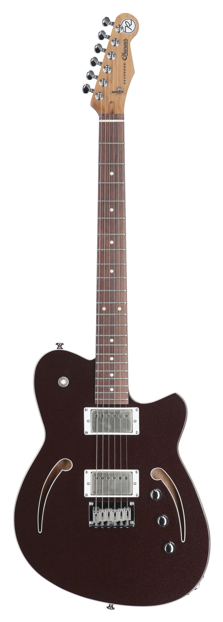 Reverend Charger Air HH Semi-Hollow Body Guitar Bordeaux