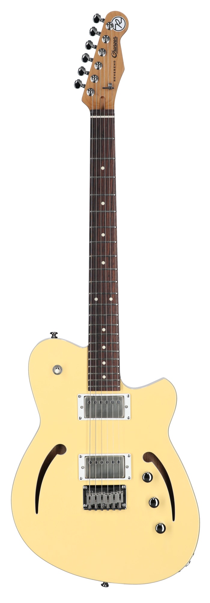 Reverend Charger Air HH Semi-Hollow Body Guitar Powder Yellow