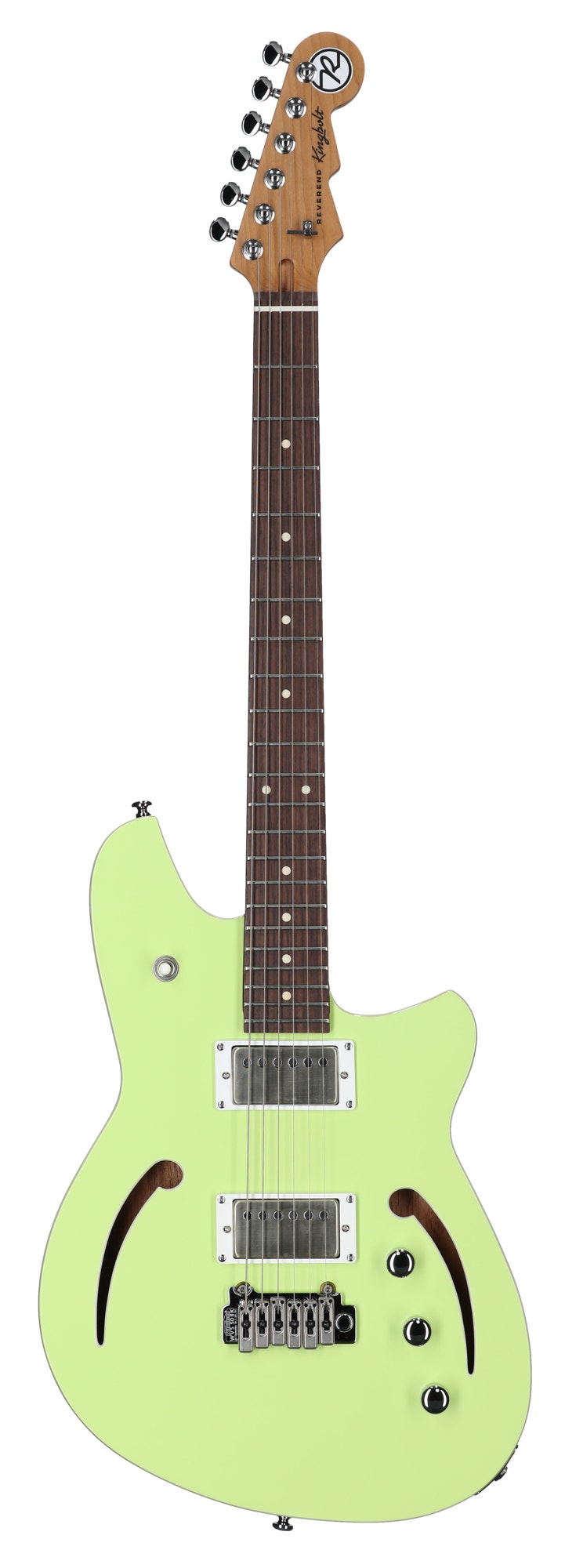 Reverend Kingbolt Air HH Semi-Hollow Body Guitar Citrus Cream