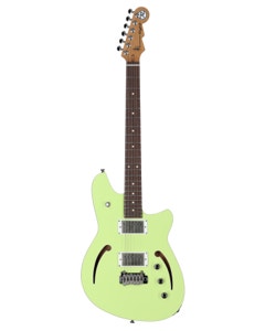 Reverend Kingbolt Air HH Semi-Hollow Body Guitar Citrus Cream