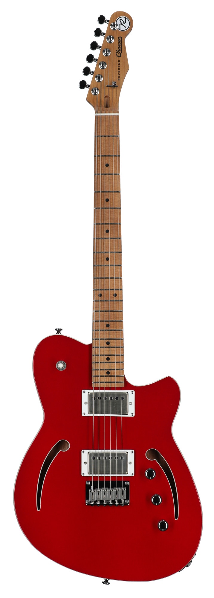 Reverend Charger Air HH SemiHollow Body Guitar Metallic Cherry