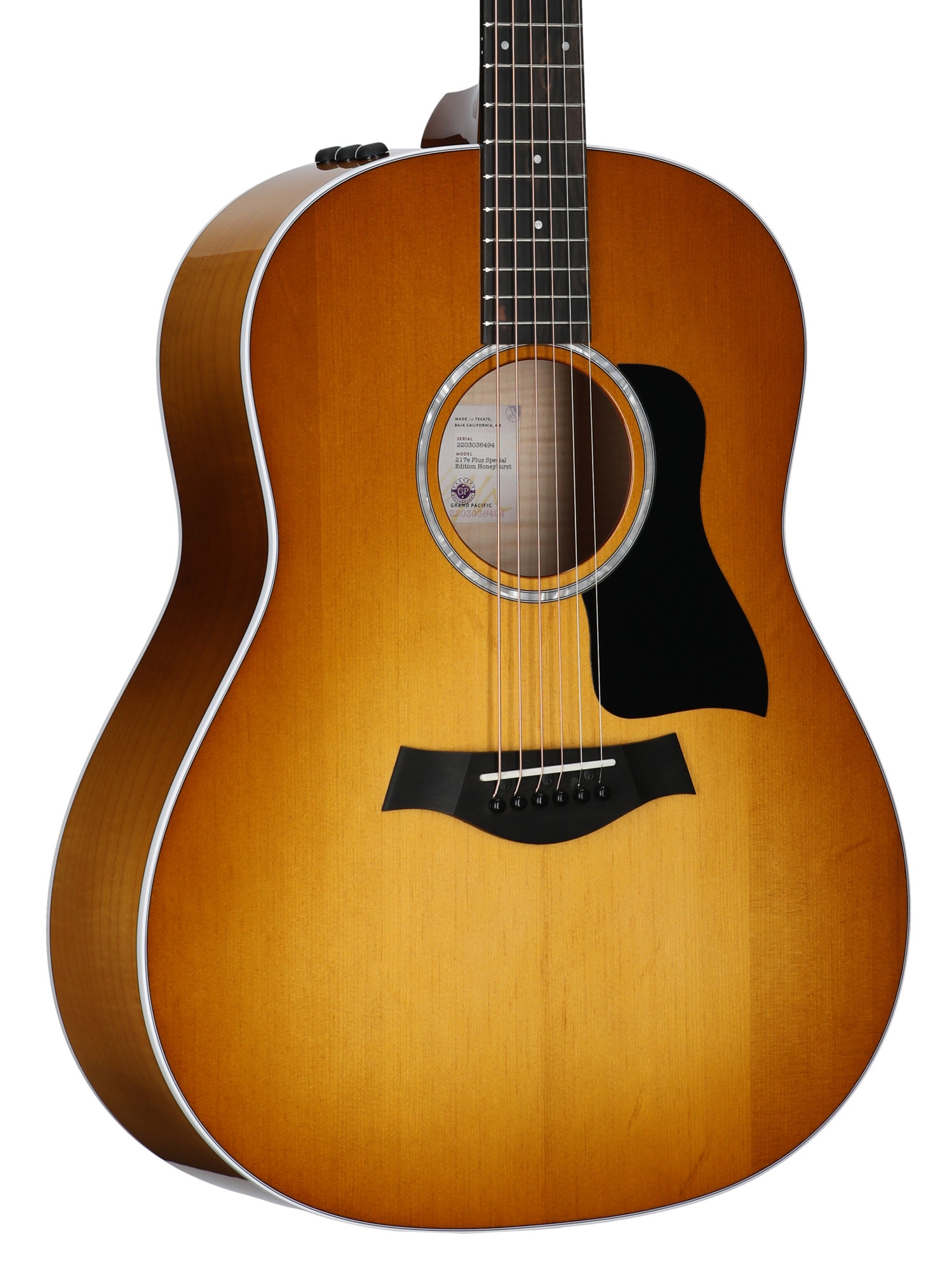 Taylor 217ce Special Edition Grand Concert Acoustic Electric Guitar with Aerocase Honeyburst