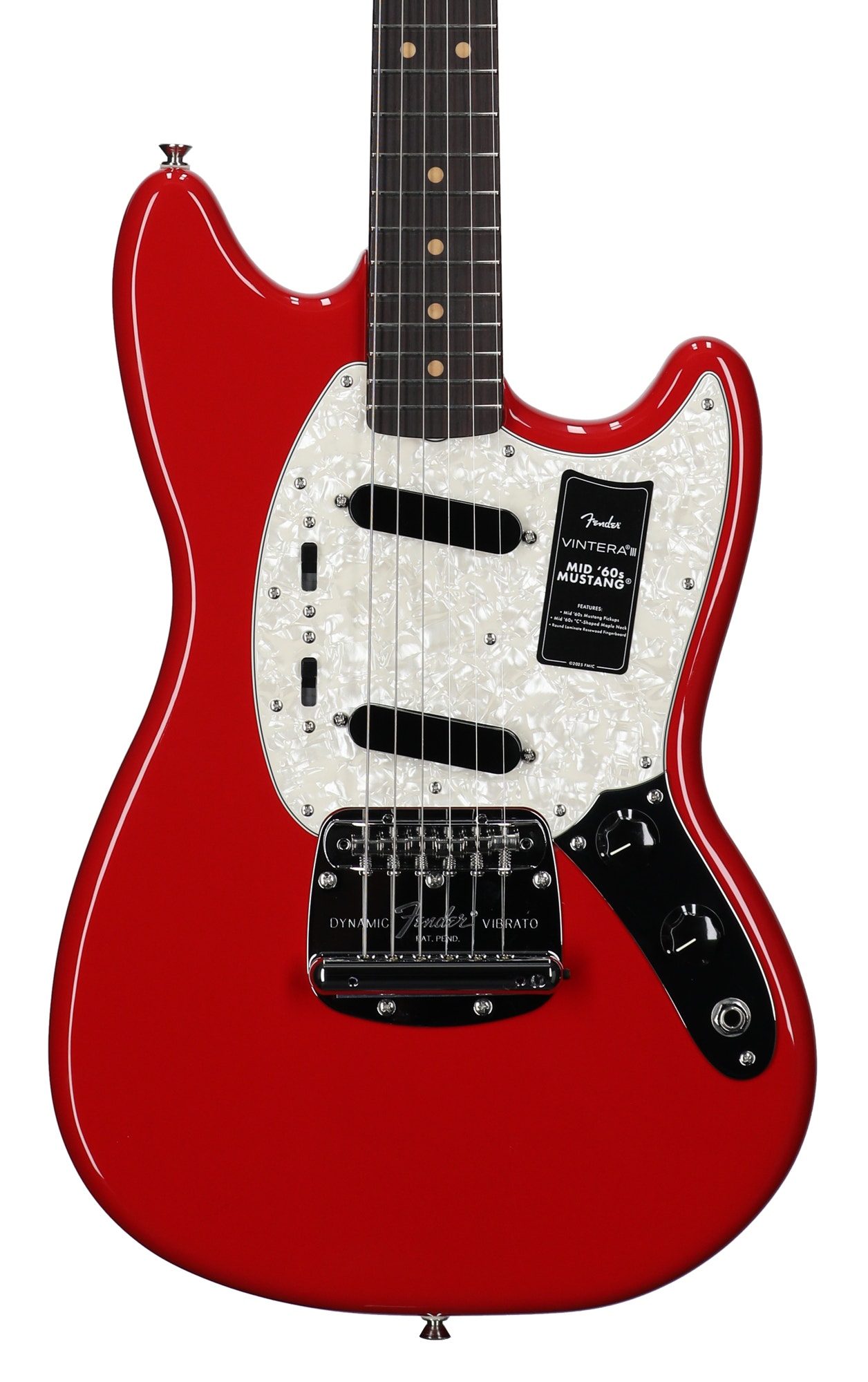 Fender Vintera III Mid 60s Mustang Rosewood Fingerboard Guitar with Bag Dakota Red