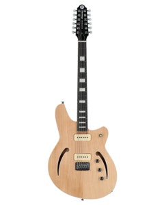 Reverend Airwave 12-String Semi-Hollow Body Guitar Natural