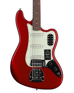 Fender Vintera III Early 60s Bass VI Rosewood Fingerboard 6-String Guitar with Bag Candy Apple Red