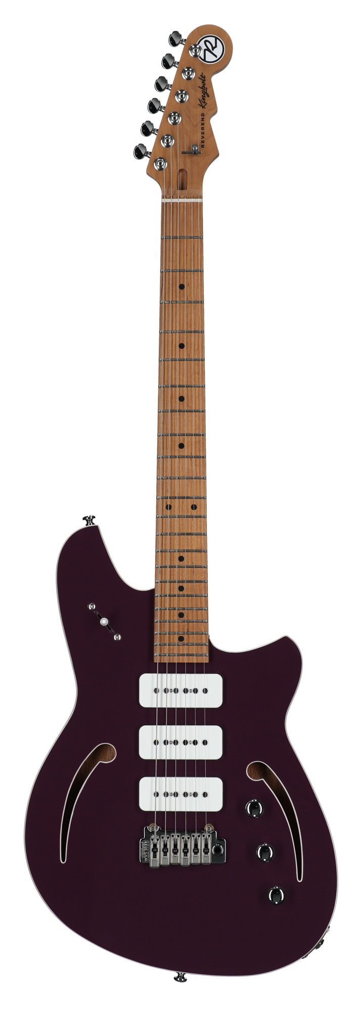Reverend Kingbolt Air 390 Semi-Hollow Body Guitar Purple Punch