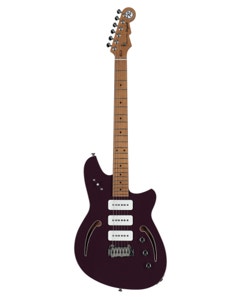 Reverend Kingbolt Air 390 Semi-Hollow Body Guitar Purple Punch
