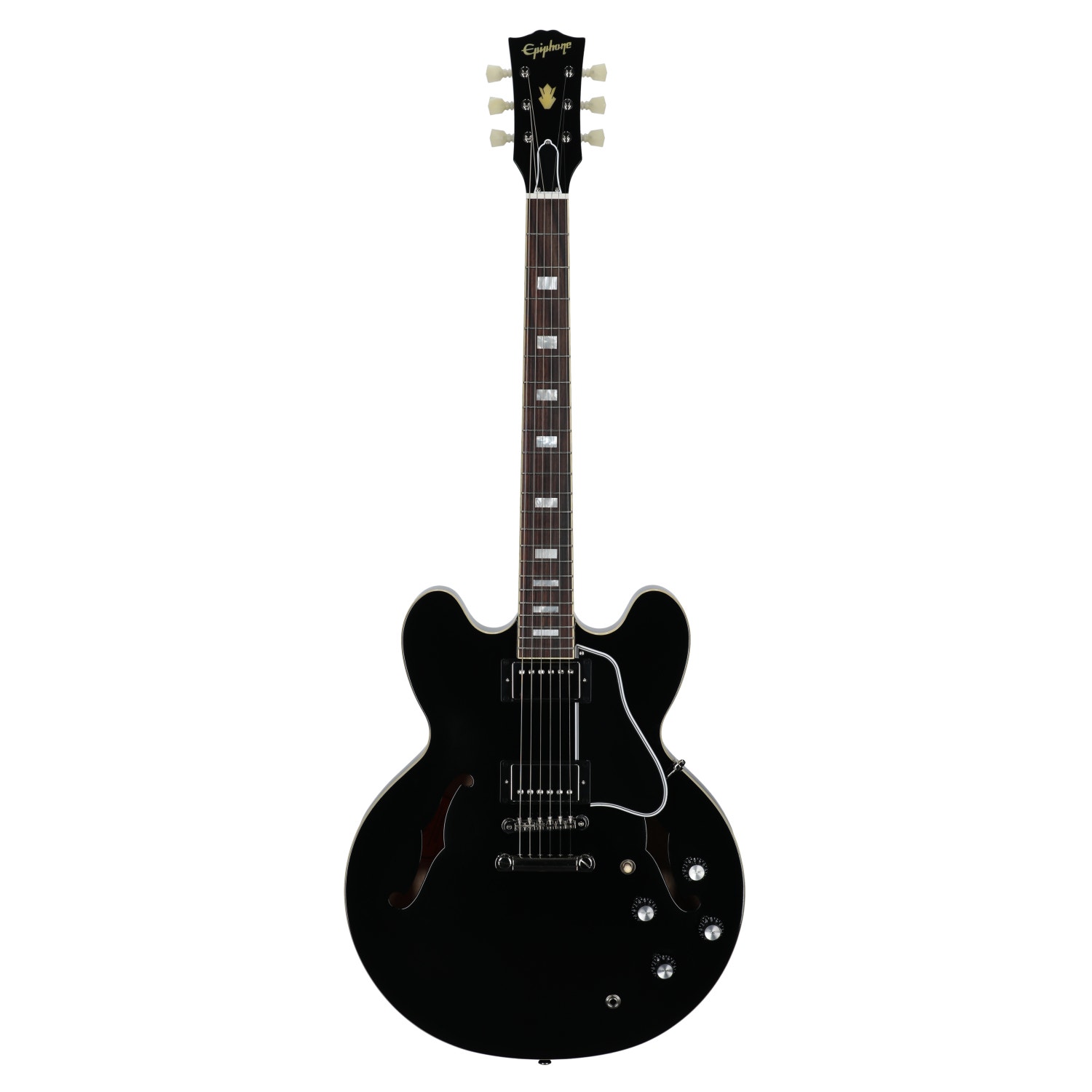 Epiphone Inspired by Gibson Custom 1962 ES-335 Reissue Guitar with Case Aged Ebony