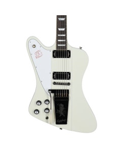 Epiphone Inspired by Gibson Custom 1963 Firebird V Left-Handed Guitar with Case Polaris White View 2