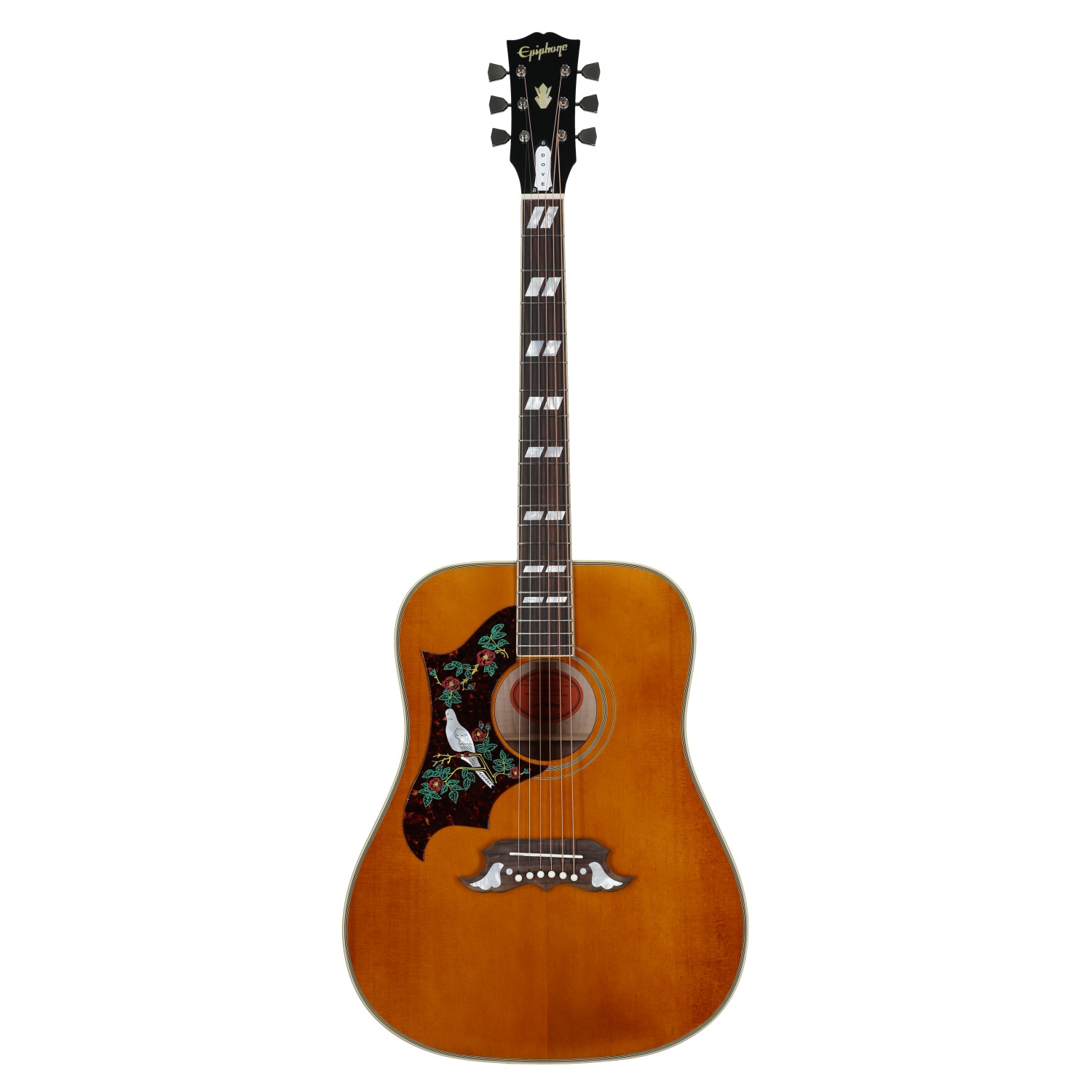 Epiphone Inspired by Gibson Custom 1963 Dove Reissue A/E Left-Handed Guitar with Case Natural