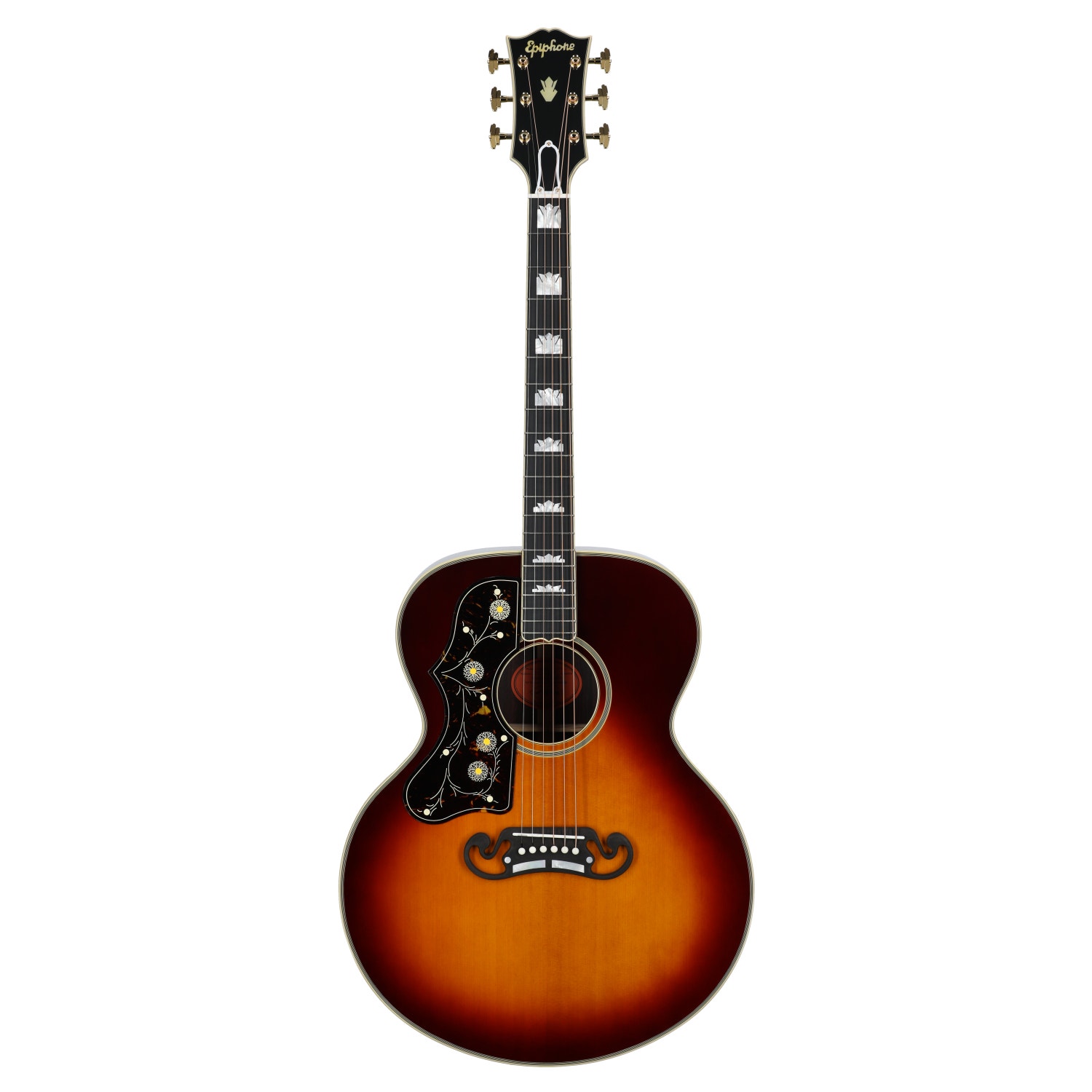 Epiphone Inspired by Gibson Custom Pre-War SJ-200 Rosewood A/E Left-Handed with Case Vintage Sunburst