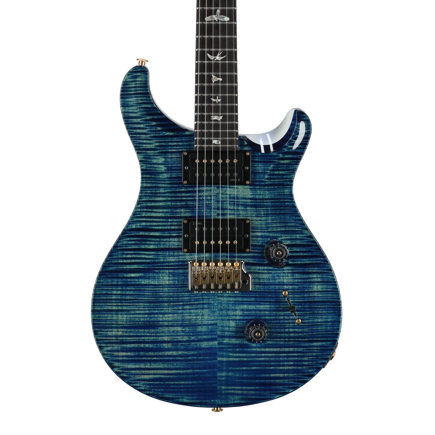 PRS Custom 24 10 Top River Blue Pearl with Case View 2