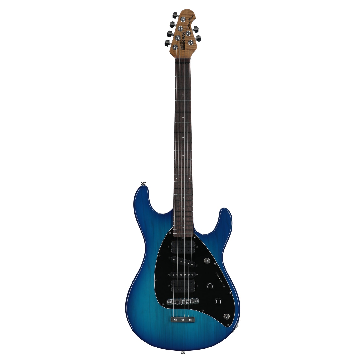 Ernie Ball Music Man Steve Morse Electric Guitar with MONO Bag Blue Burst View 1