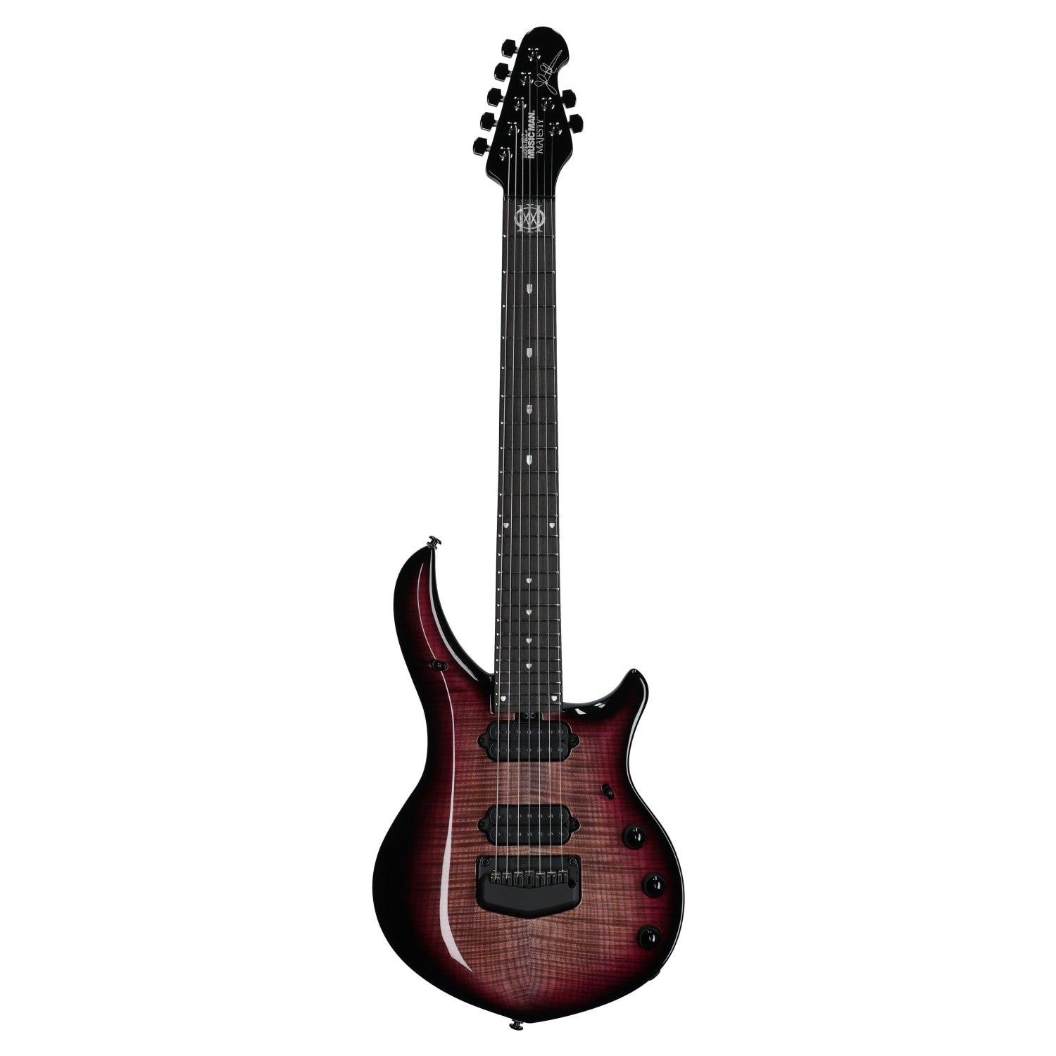 Ernie Ball Music Man Majesty 7 Premium Select 7-String Guitar with Mono Softshell Case Strawberry Moon