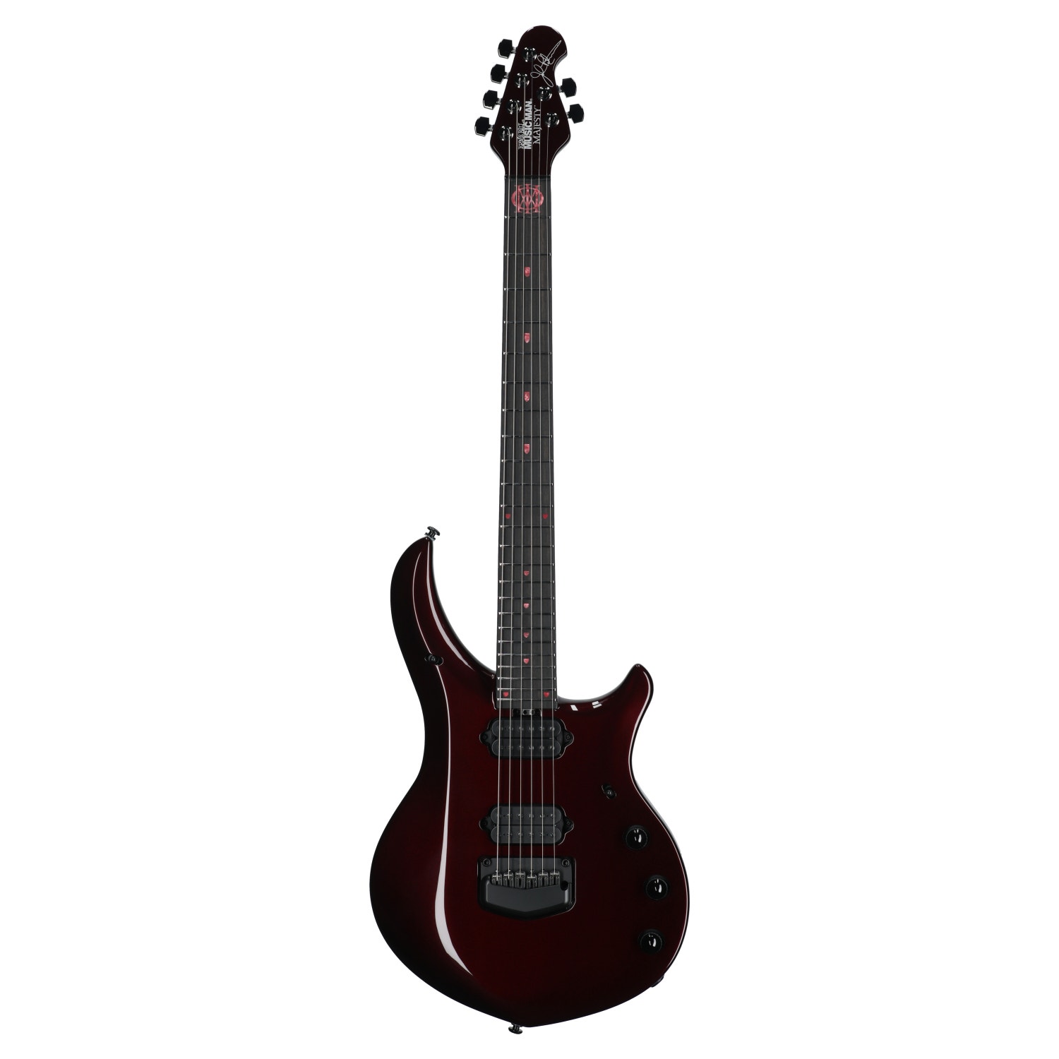 Ernie Ball Music Man Majesty 6 Premium Select Guitar with Mono Softshell Case Carnelian Red