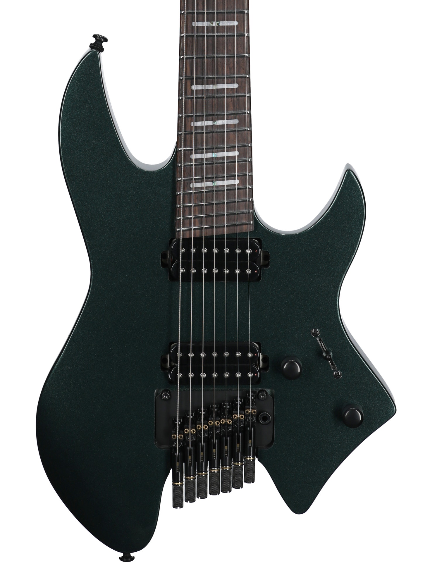 Sire Larry Carlton X6 Headless 7-String Guitar Green View 2