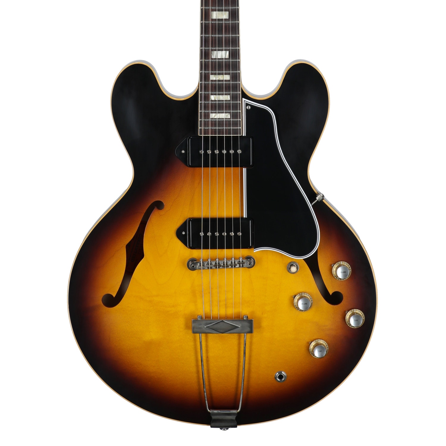 Gibson Custom Shop 1962 ES-330 Reissue Semi Hollowbody Guitar with Case Vintage Burst View 2