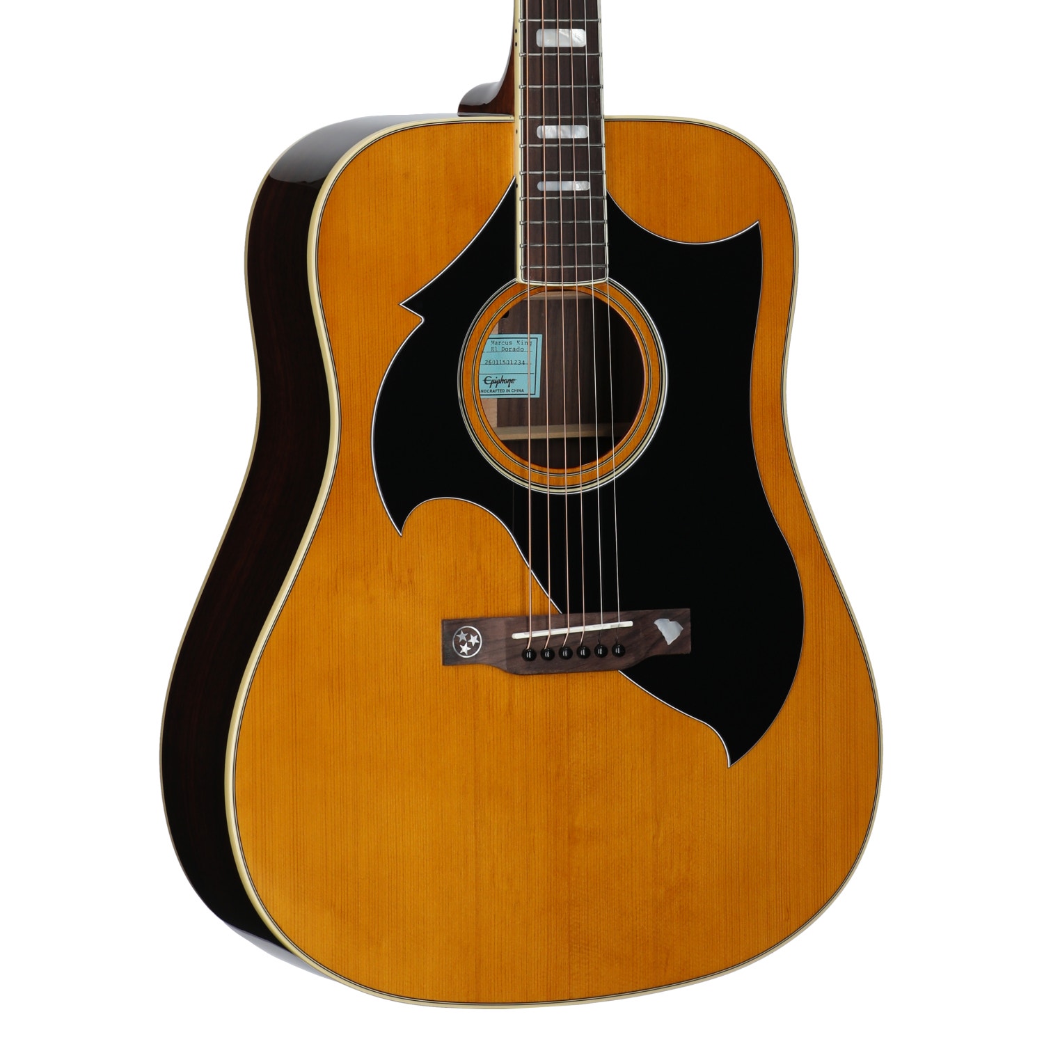 Epiphone LE Marcus King El Dorado A/E Guitar with Case Antique Natural
