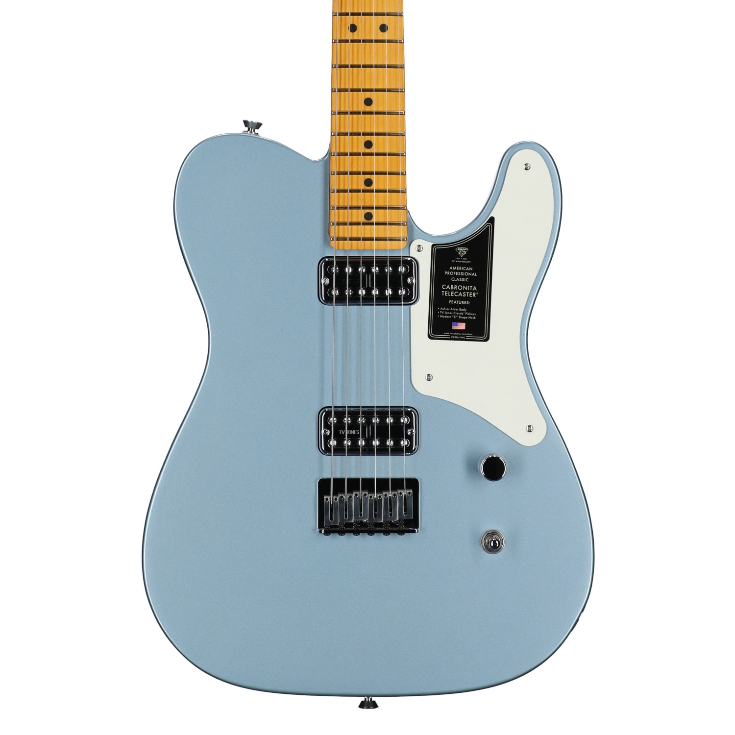 Fender 75th Anniversary American Professional Classic Cabronita Tele with Gig Bag Ice Blue Metallic View 2