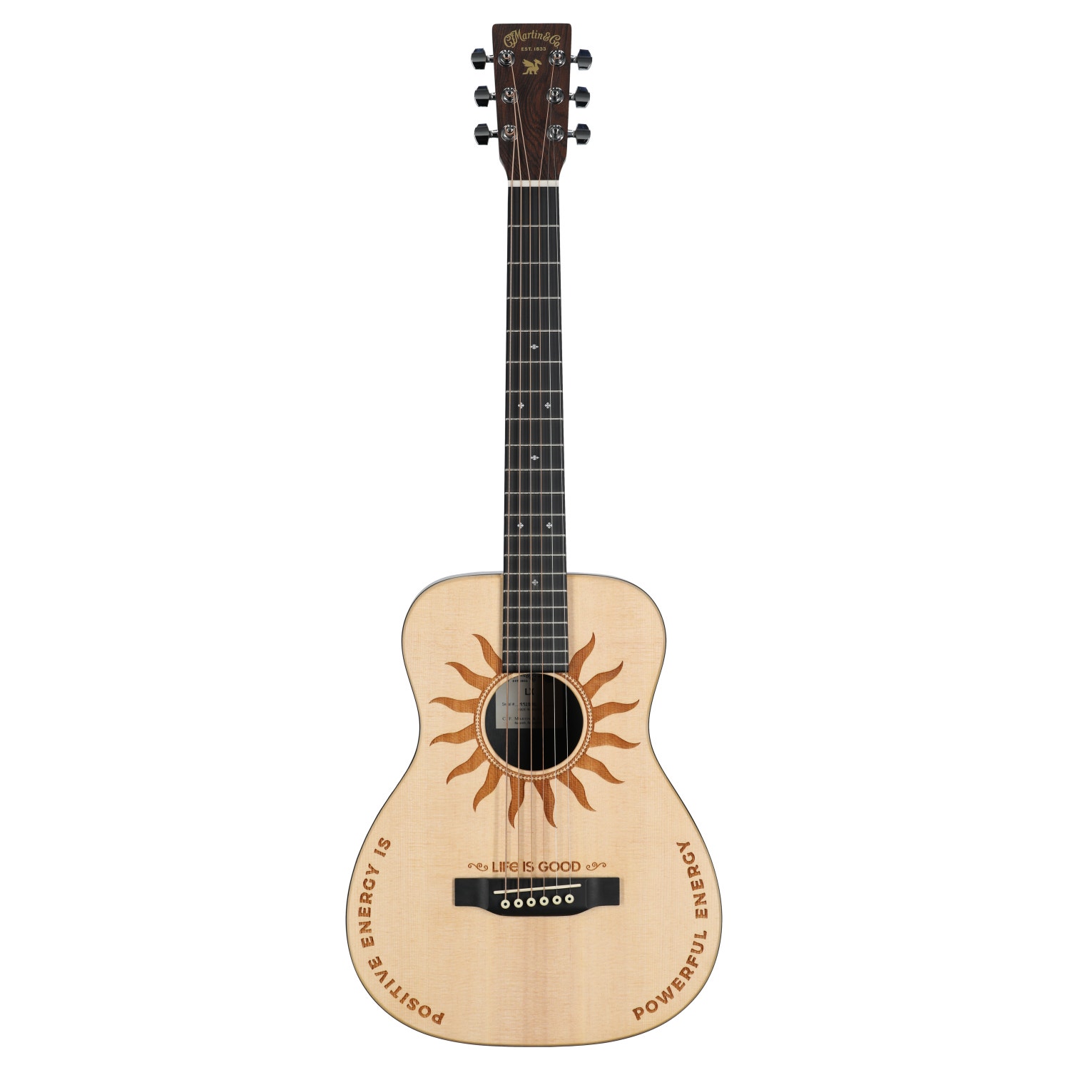 Martin LX2 Life is Good Acoustic with Soft Shell Case View 1