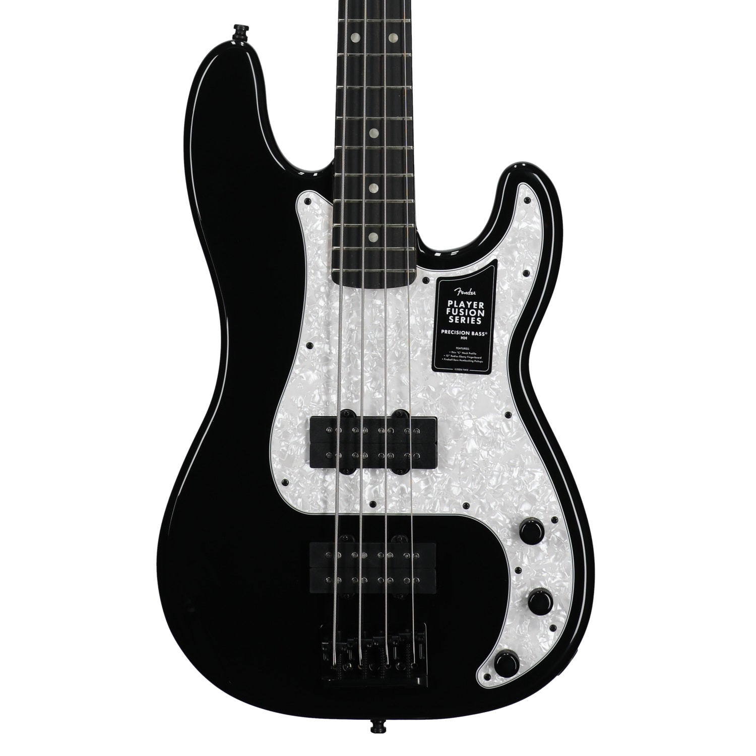 Fender LE Player Fusion Precision Bass HH Ebony Fingerboard Black with Gig Bag