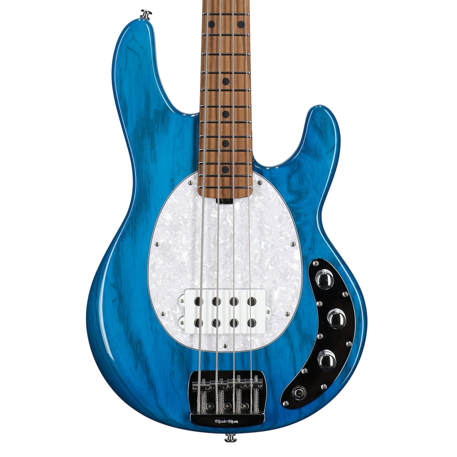 Music Man Short Scale StingRay Bass Trans Blue View 2
