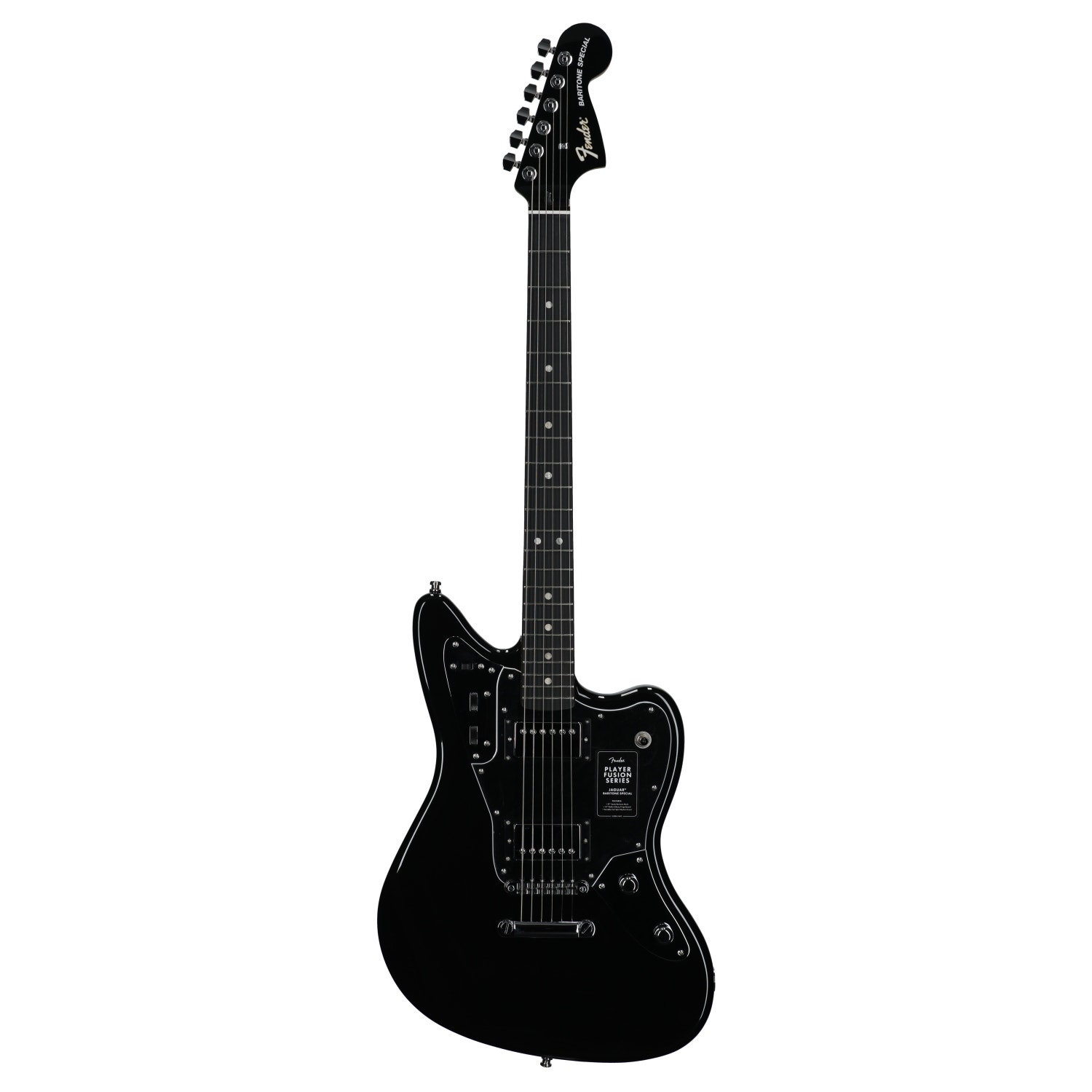 Fender Limited Edition Player Fusion Jaguar Baritone Black with Gig Bag