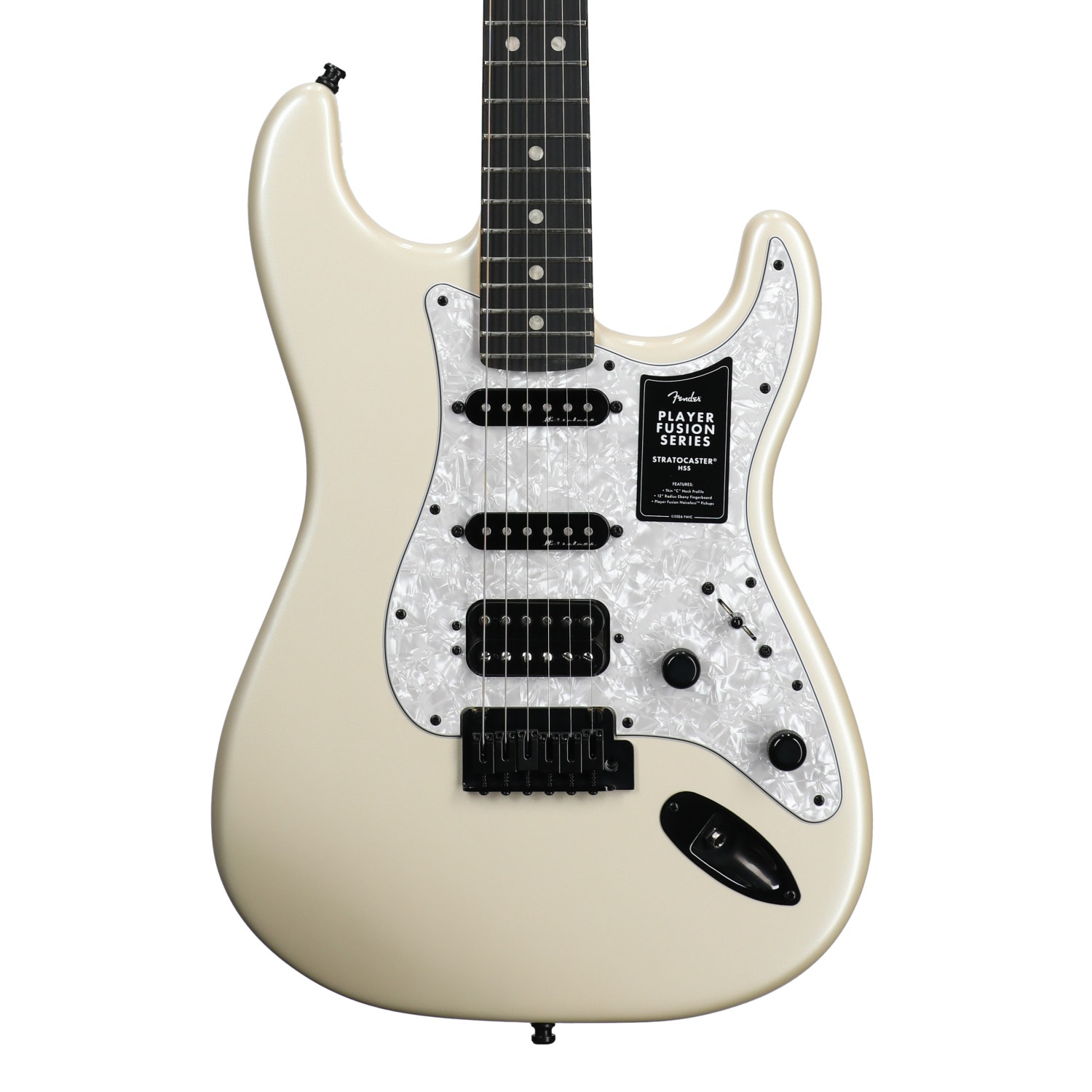 Fender Limited Edition Player Fusion Stratocaster HSS Olympic Pearl with Gig Bag
